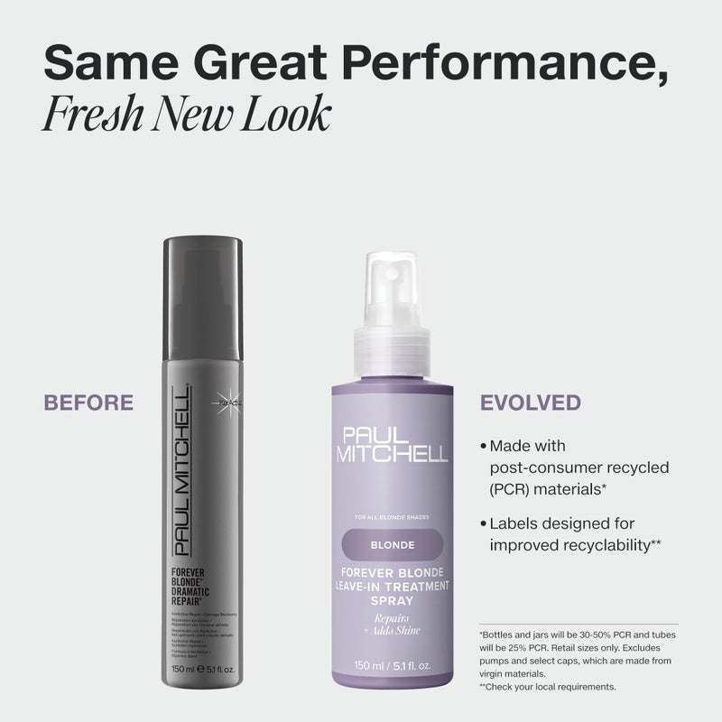 Paul Mitchell Forever Blonde Leave-In Treatment Spray, Repairs + Adds Shine, Ideal For Bleached + Lightened Hair, 5.1 fl. oz - Image 2