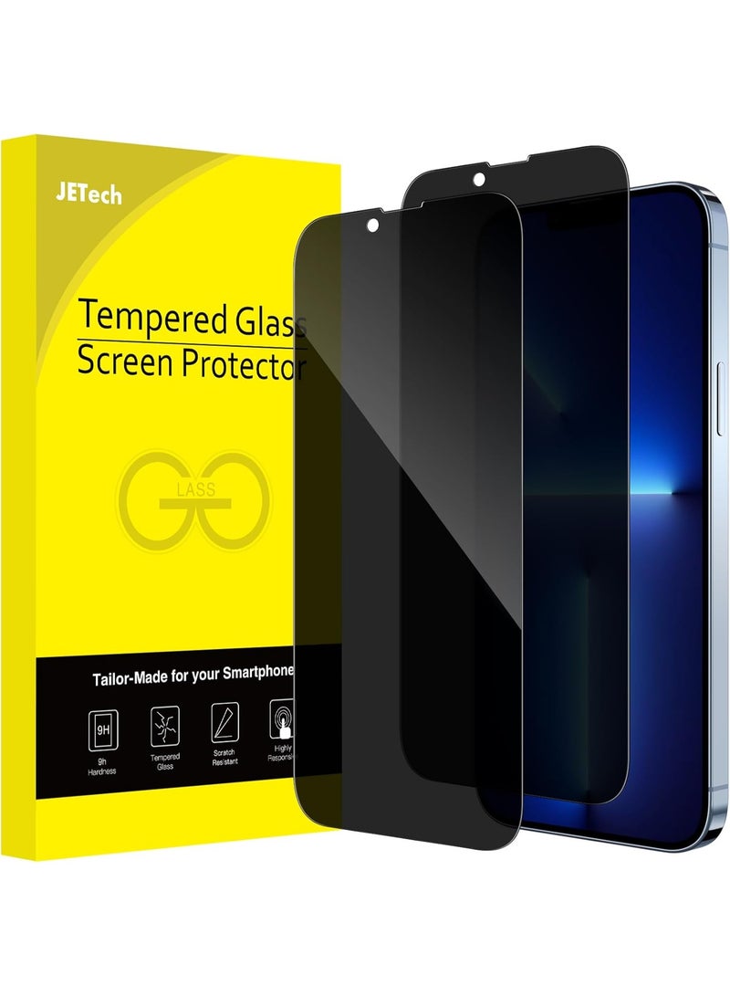 Jetech Privacy Full Coverage Screen Protector for iPhone 13 Pro Max 6.7 Inch 2 Pack Anti Spy Tempered Glass Film Edge to Edge Protection Case Friendly - Image 5