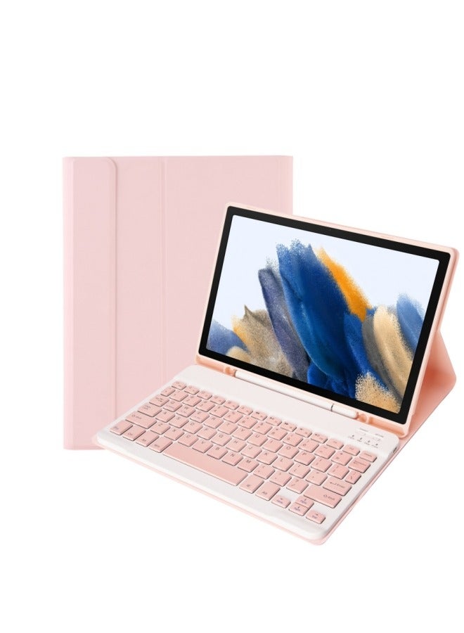 حافظة لوحة مفاتيح إنجليزية متوافقة مع سامسونج تاب اس 7 + / 8+ في تي 970 975 730 735 إكس 800 806 ، لاسلكية قابلة للفصل غطاء ذكي من الجلد النحيف - Image 1