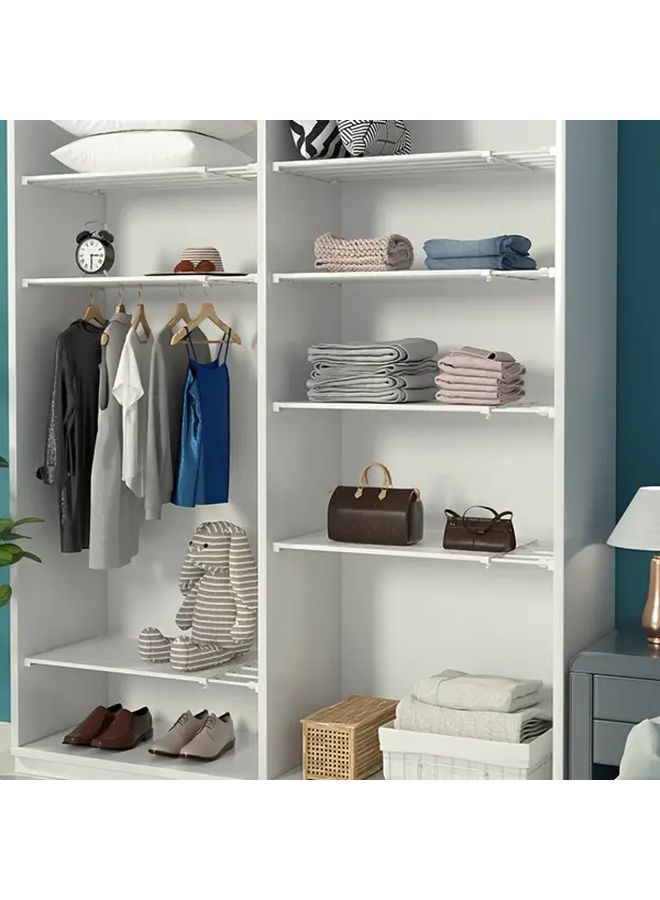 Set Of 3 Adjustable Storage Dividers Traceless Sticker No Drilling Space Saving Expandable Shelves - Image 2