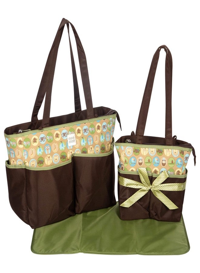 Mee Mee Nursing Diapers Bag |Adjustable Strap,Water&Stain Resistant BackPack |Spacious Bag With Multi Pockets for Keeping Milk Bottle With Diaper Changing Mat |All Baby Essentials In1 Bag (Brown)