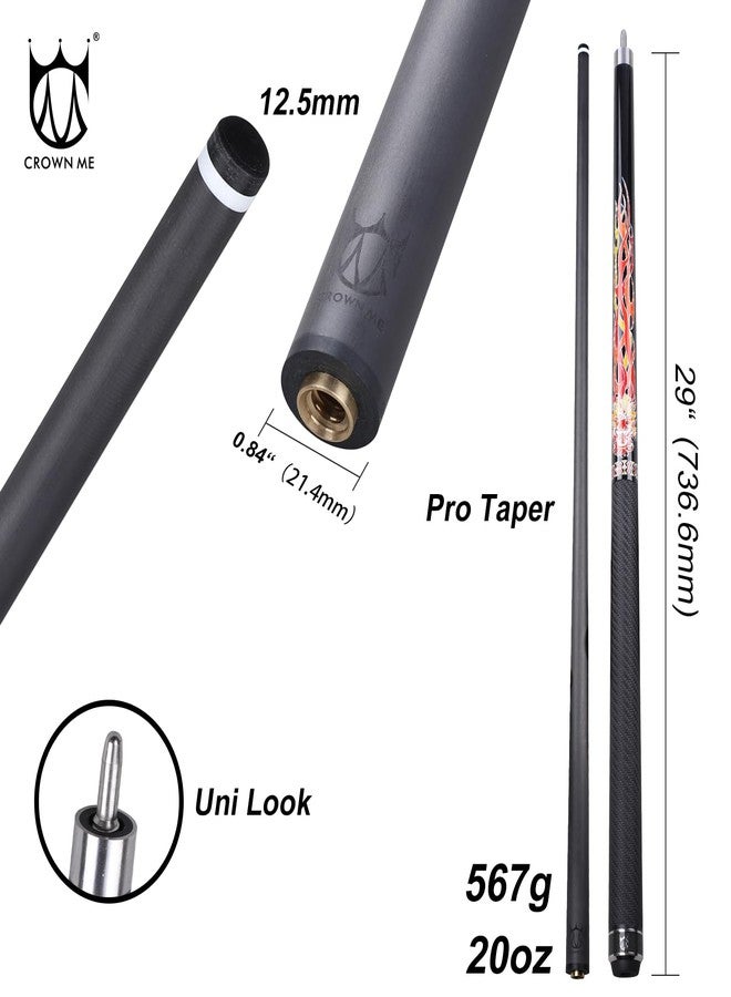 CROWN ME Carbon Fiber Pool Cue Stick 12.5mm Tip, Soft Grip Billiard Carbon Fiber cue,20OZ Weight Carbon Fiber Break Pool Cue Stick - Image 5