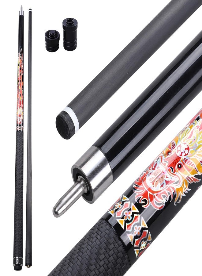 CROWN ME Carbon Fiber Pool Cue Stick 12.5mm Tip, Soft Grip Billiard Carbon Fiber cue,20OZ Weight Carbon Fiber Break Pool Cue Stick - Image 1