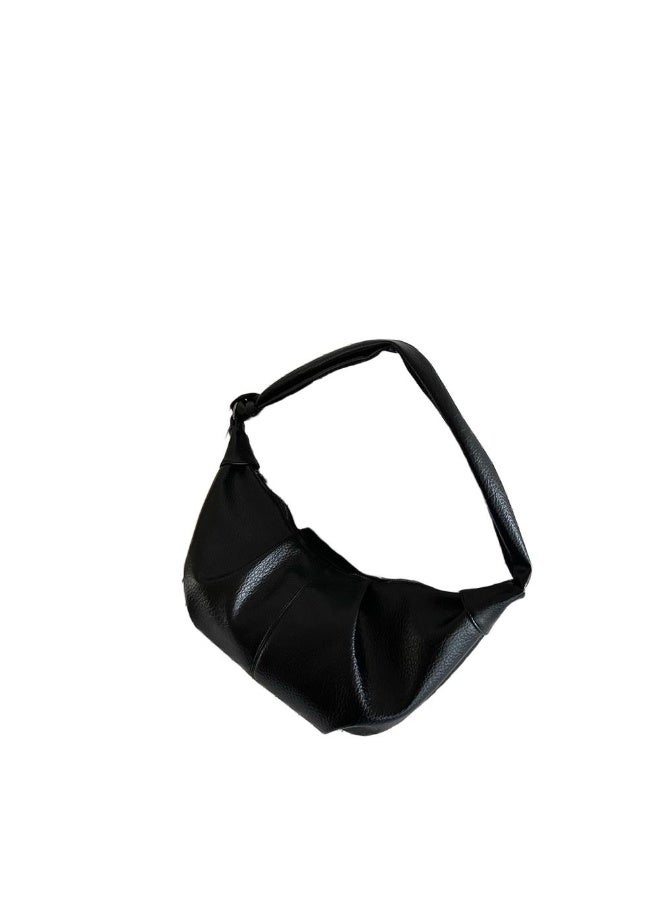 Women Retro Soft Faux Leather Hobo Bag Large Capacity Casual Daily Commute Versatile Shoulder Crossbody Bag - Image 1