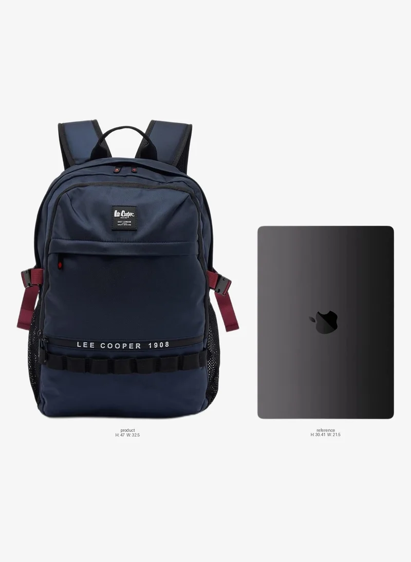 Lee Cooper Logo Print School Backpack For Kids 13+ Years With Padded Laptop Sleeve