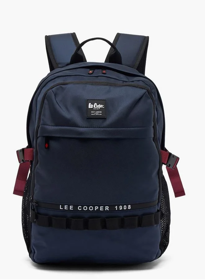 Lee Cooper Logo Print School Backpack For Kids 13+ Years With Padded Laptop Sleeve