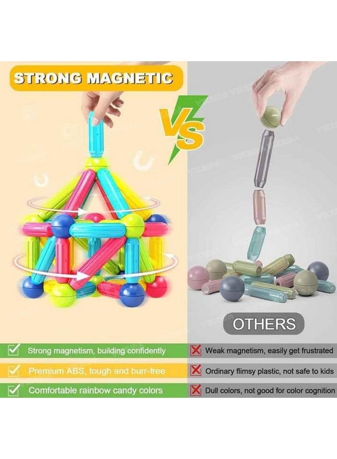 VikriDA Magnetic Building Blocks Toy, Educational Magnetic Building Sticks, Toddler Toys, Magnet Toy Set, Montessori Toys For Boys Girls, Early Educational Learning Gift - 36 Pcs, Multicolor - Image 5