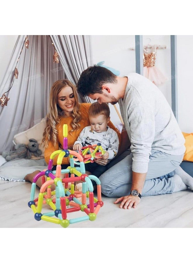 VikriDA Magnetic Building Blocks Toy, Educational Magnetic Building Sticks, Toddler Toys, Magnet Toy Set, Montessori Toys For Boys Girls, Early Educational Learning Gift - 36 Pcs, Multicolor - Image 2