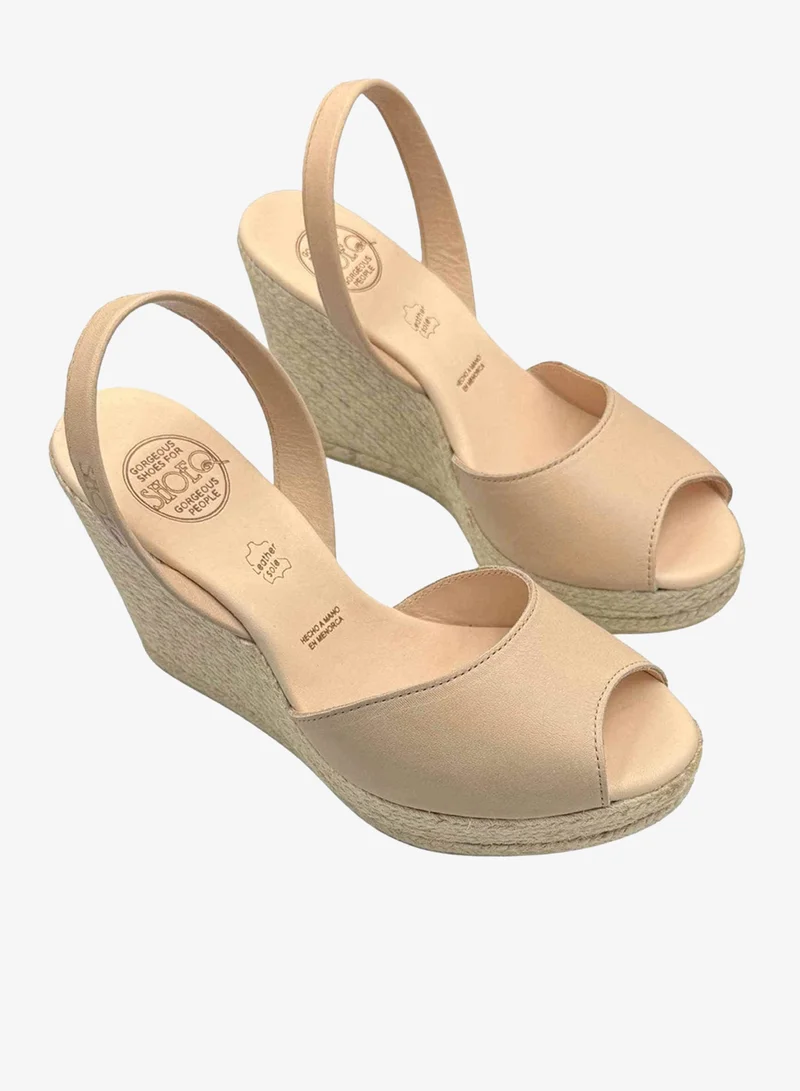 SHOEQ Latte Roxy Espadrille Wedge for Women | Best Price UAE