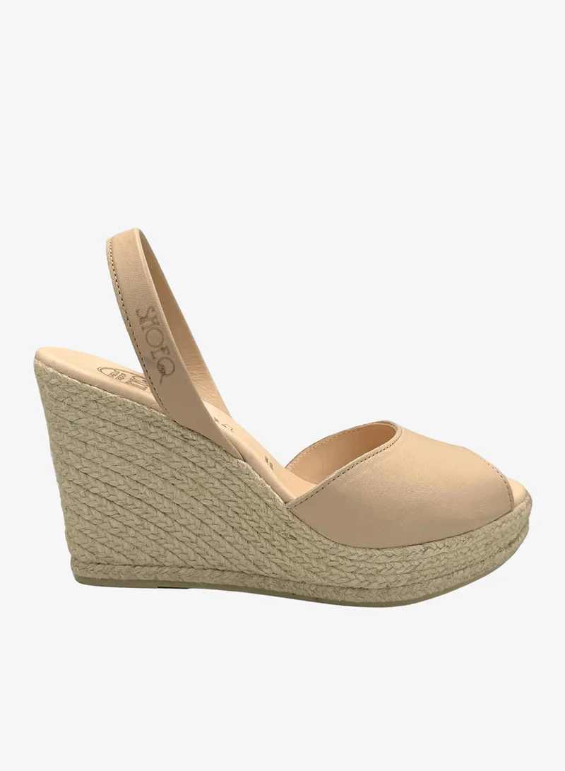 SHOEQ Latte Roxy Espadrille Wedge for Women | Best Price UAE