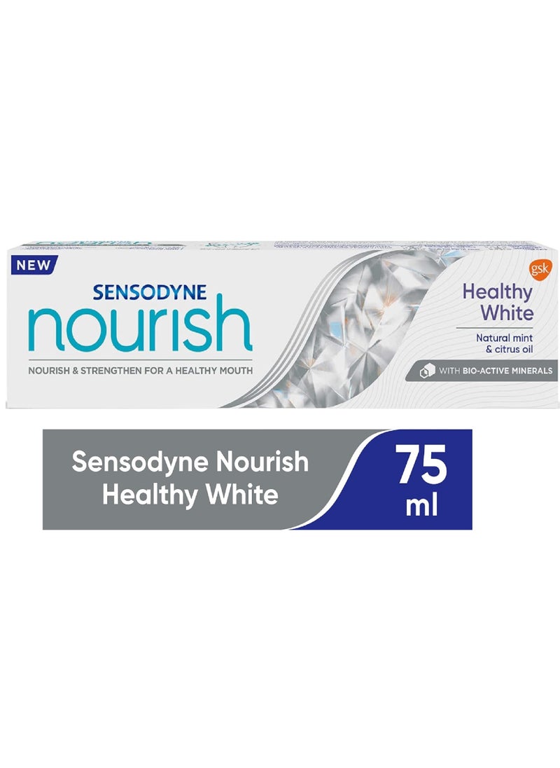 Sensodyne - Sensodyne Nourish  Healthy White Toothpaste with Natural Mint and Citrus Oil 75 ml - Image 1