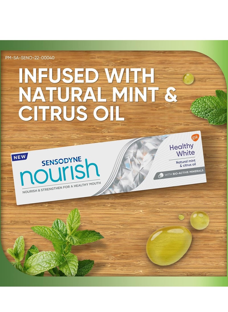 Sensodyne - Sensodyne Nourish  Healthy White Toothpaste with Natural Mint and Citrus Oil 75 ml - Image 1