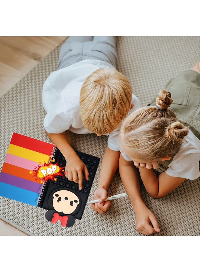 ISank Push Pop Fidget Toy Silicone Sensory Bubble Lined Spiral Stress Relief Notebook - Image 3