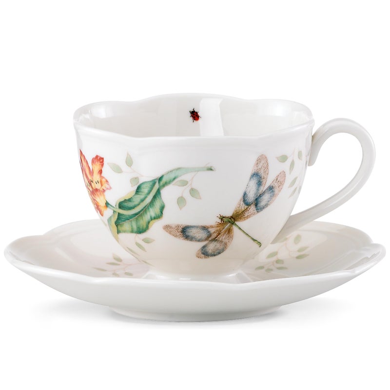 Lenox Butterfly Meadow Dragonfly Cup and Saucer Set