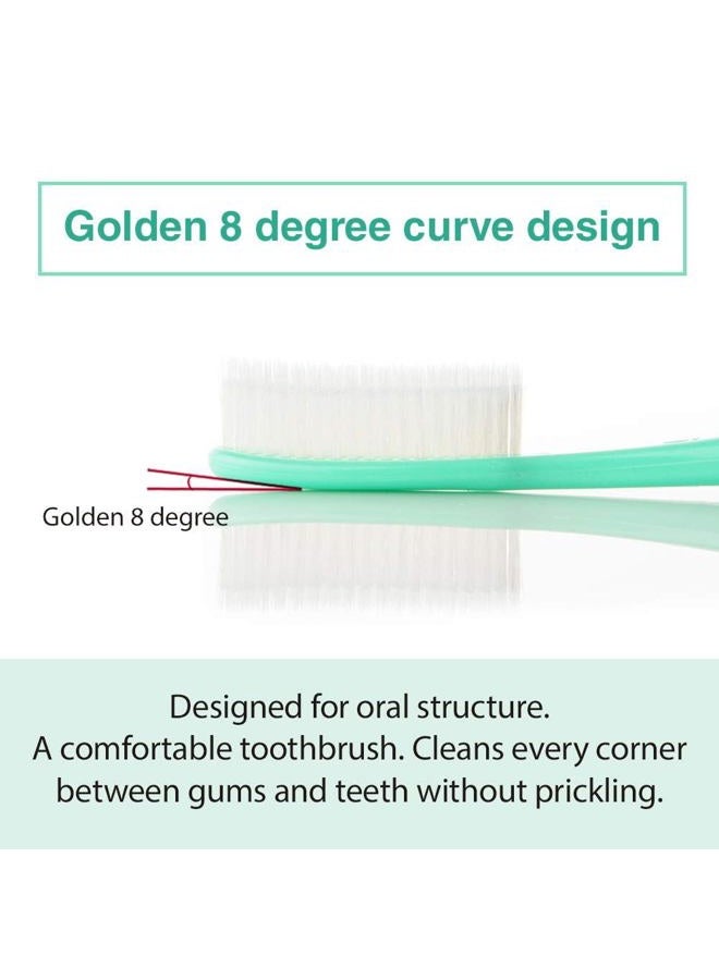 WANGTA Toothbrush 4pcs, Twice as Wide as Regular Brush Head, Wide Toothbrush, Long Brush Head, More Comfortable and Easier Brushing (White Brush) - Image 3