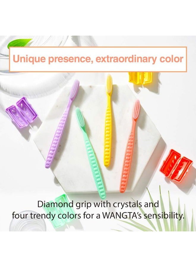 WANGTA Toothbrush 4pcs, Twice as Wide as Regular Brush Head, Wide Toothbrush, Long Brush Head, More Comfortable and Easier Brushing (White Brush) - Image 5