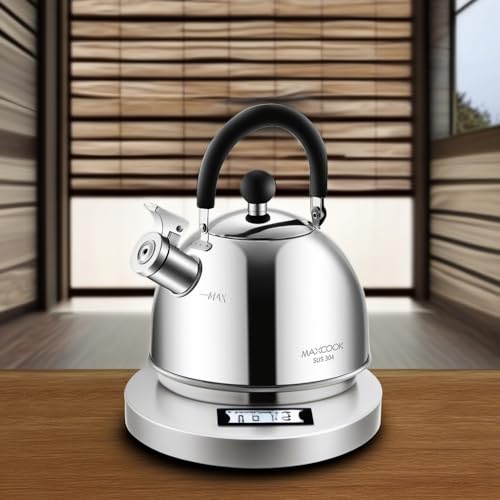 MAX COOK MAXCOOK 304 Stainless Steel Whistling Tea Kettle 2.1 Quart/2L, Suitable to Boiling Water & Tea on Induction Stove, Gas Stove Top - Image 5