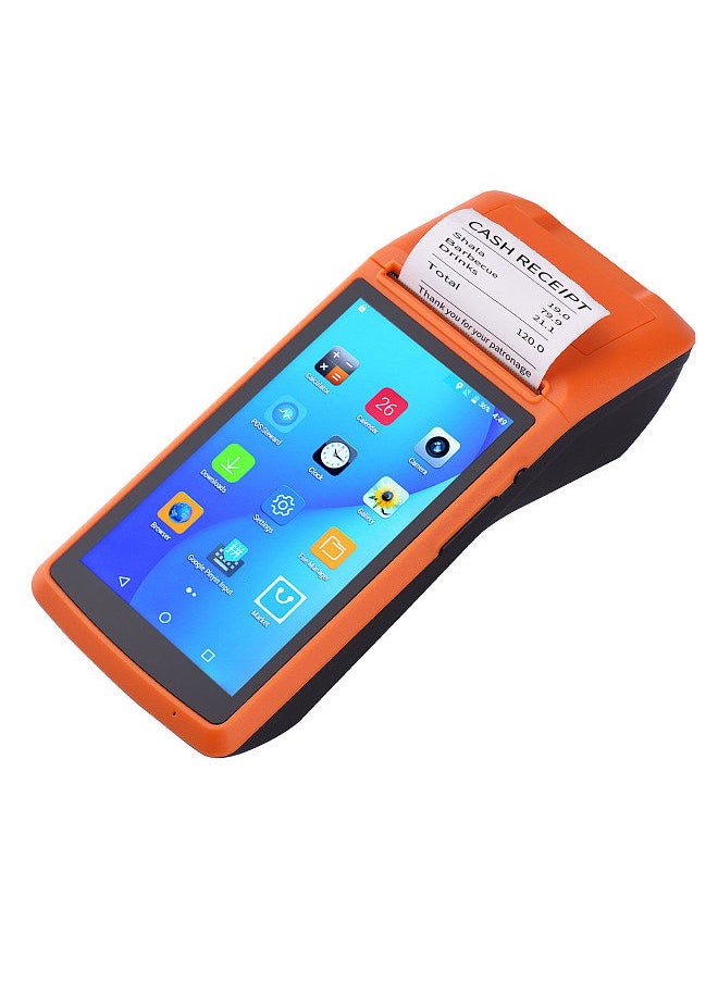 Generic - M1S Android Mobile POS Terminal Handheld PDA Printer All in One 58mm Receipt Printer 1D 2D Barcode Scanner with 5 Inch Touchscreen Support GPS/BT/3G/WiFi/OTG Function - Image 1
