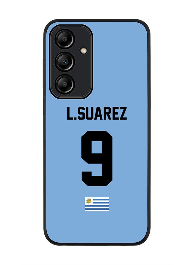 Stylizedd Rugged Black Edge Case for Samsung Galaxy A55, Slim fit Case Thin Cover -  Football Team - Uruguay , Player Name - L.Suarez - Image 1