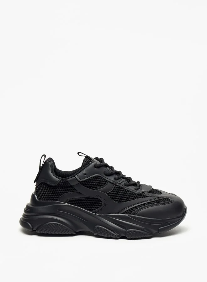 Celeste Women's Monotone Low Ankle Sneakers with Lace-Up Closure