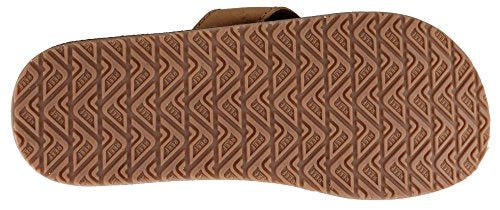 Reef Leather Smoothy Mens Flip Flop, No Break In Period Leather, Durable Outsole, Bronze Brown, 15 - Image 4