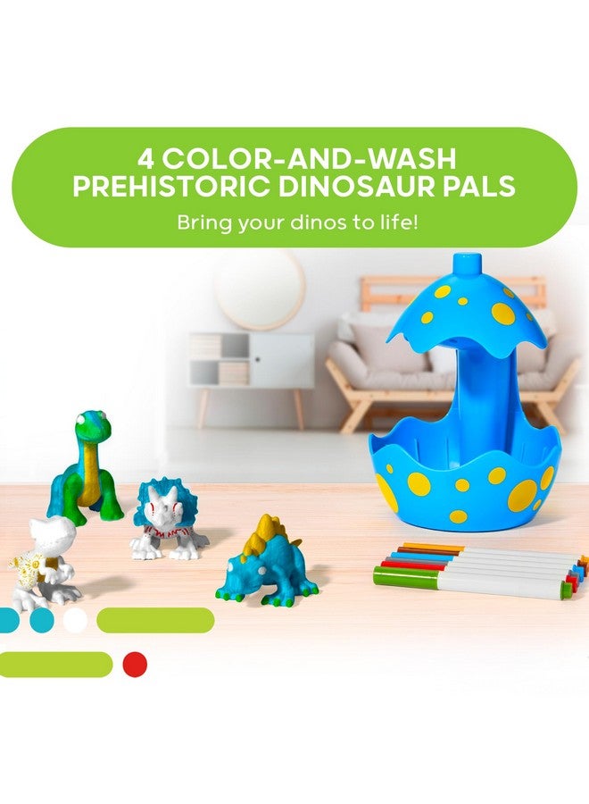 DISCOVERY KIDS Dinosaur Crafts Painting Kit, Dinosaur Designer Rinse & Recolor Art Set - Dino Arts & Crafts for Kids Includes 4 Dinos, 1 Egg Shower & 6 Washable Markers, 11-Piece Color & Wash Activity - Image 3