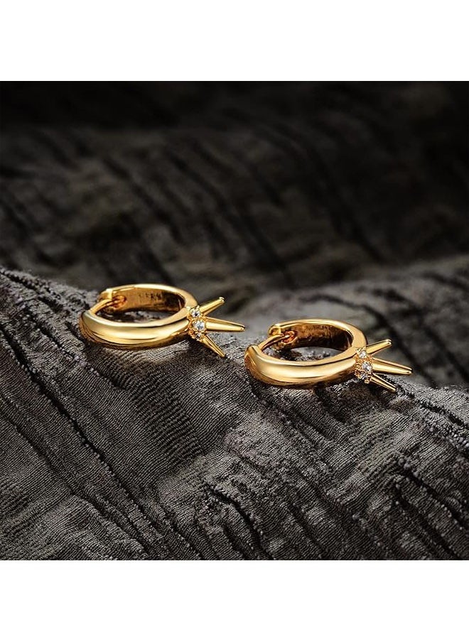 Mevecco - Women Huggie Earrings Gold Hoop 14K Gold Filled Small Simple Handmade Hypoallergenic Everyday Jewelry - Image 1
