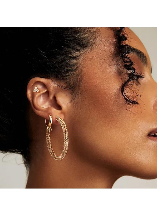 Mevecco - Women Huggie Earrings Gold Hoop 14K Gold Filled Small Simple Handmade Hypoallergenic Everyday Jewelry - Image 1