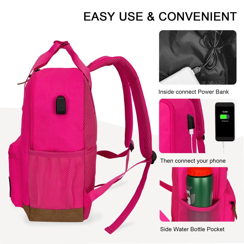 Goloni Classic Backpack with USB Charging Port,Water Resistant Travel Backpack for Men & Women,Laptop Backpack Flight Carry On - Image 2