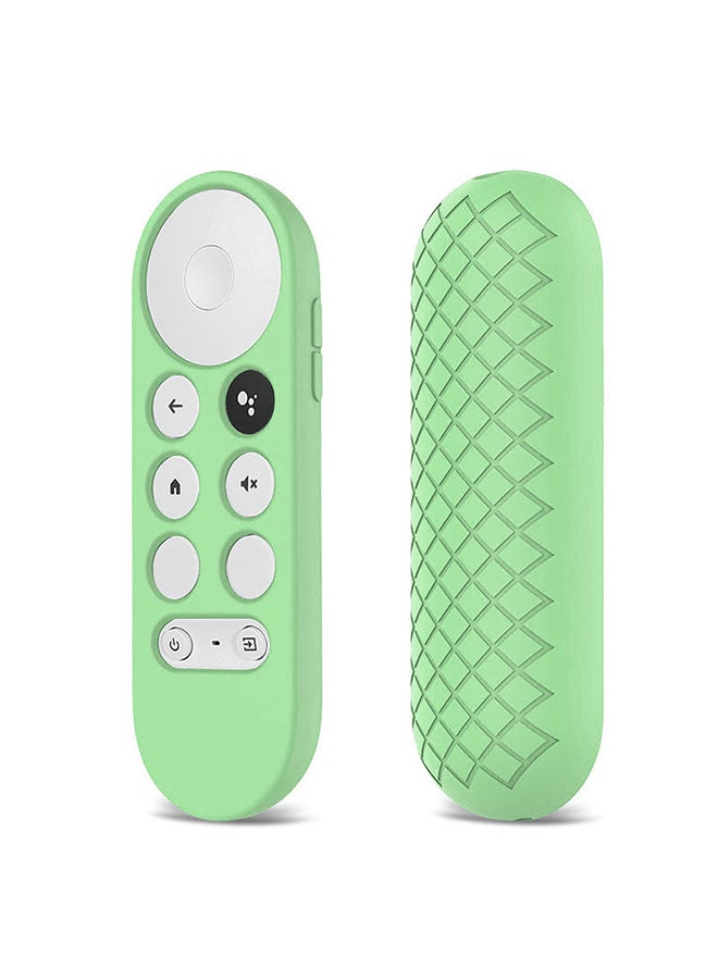Silicone Case For Google Chromecast with Google TV 2020 Voice Remote, Anti Slip Protective Case Holder Skin Shockproof Bumper Cover - Mint Green