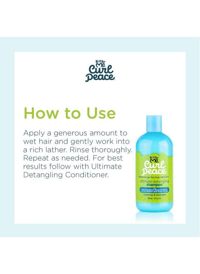 Just for Me Curl Peace Ultimate Detangling Shampoo  Cleanses & Hydrates Contains Marshmallow Root Extract Cocoa Butter & Raw Honey No Animal Testing 12 Oz  - Image 5