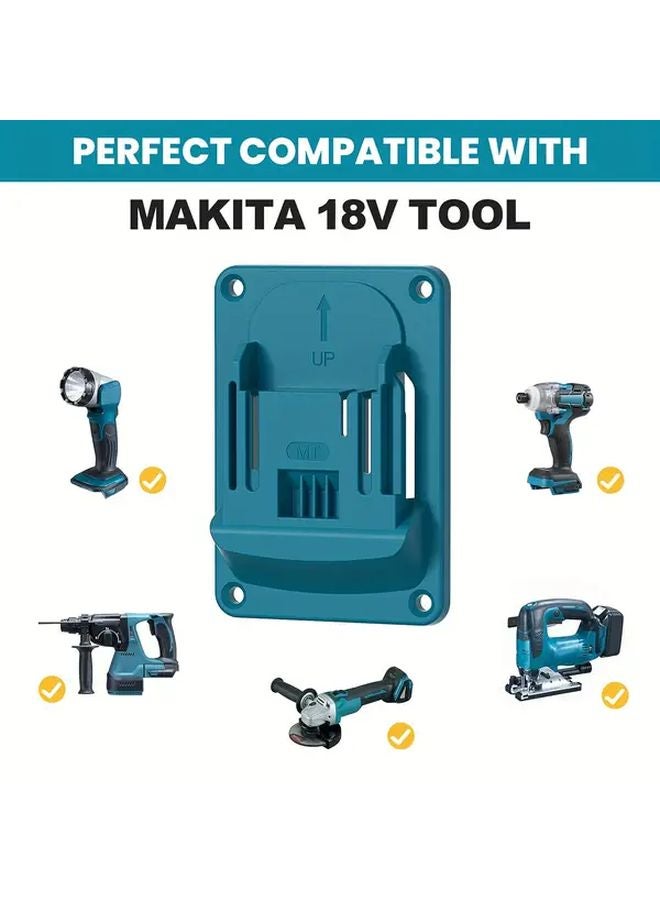 4pcs Heavy Duty ABS Metal Tool Holder Wall Mounted Drill Storage For Makita BL1860 - Image 4