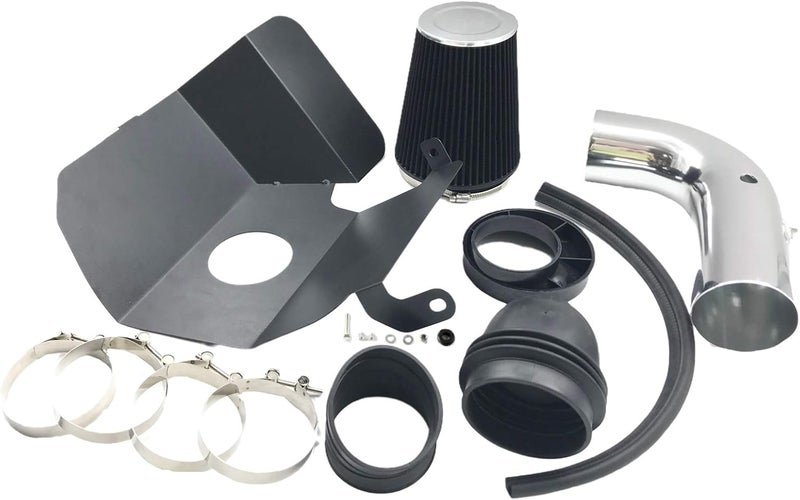 MOOSUN 4 Inch Cold Air Intake Induction Kit with Filter for Dodge Ram 2500 3500 5.9L Turbo Diesel (Silver Tube & Black Filter) - Image 3