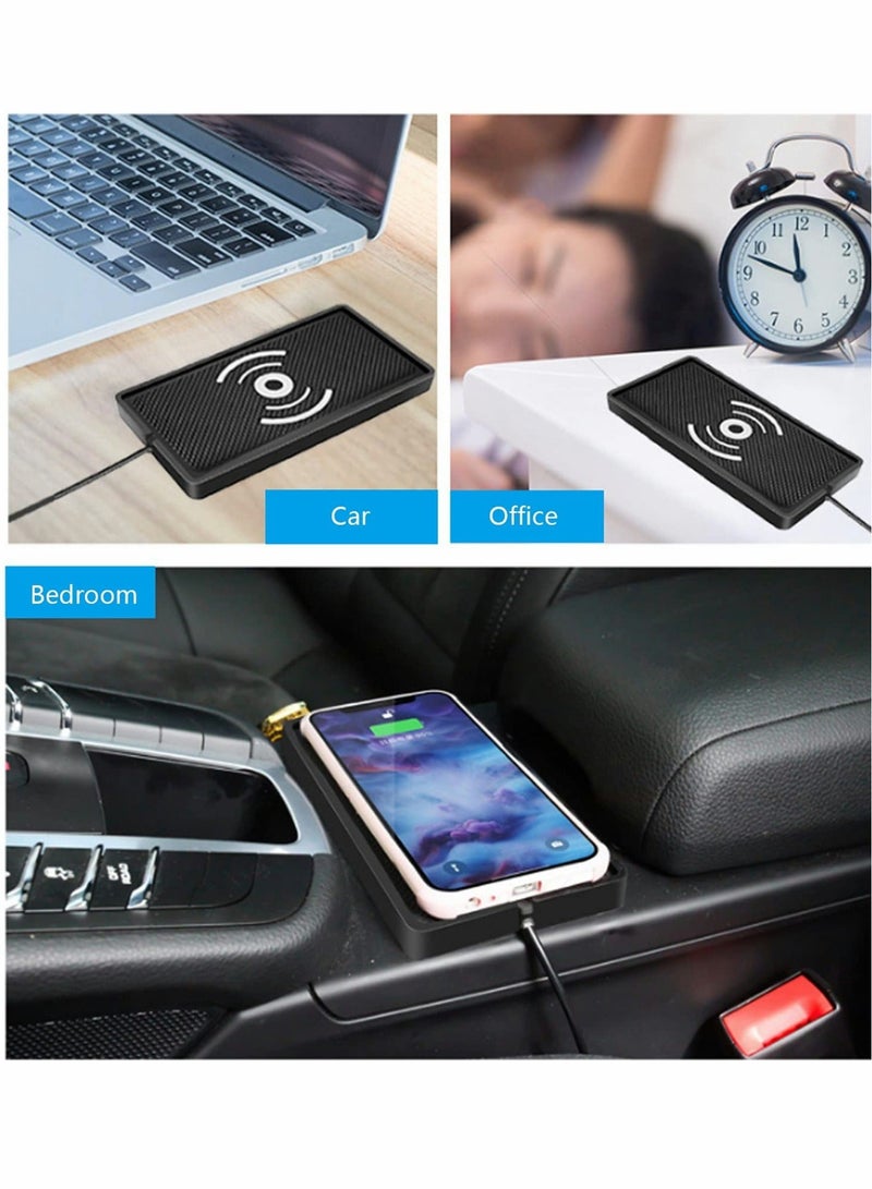 Captaintech Wireless Charger, Universal 10W Car Wireless Charger Antislip Cell Phone Fast Charging Pad Mat Holder Portable - Image 2