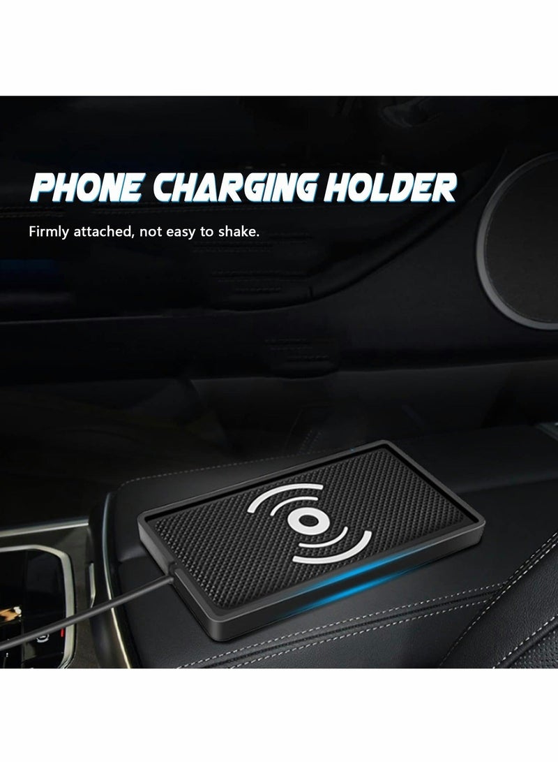 Captaintech Wireless Charger, Universal 10W Car Wireless Charger Antislip Cell Phone Fast Charging Pad Mat Holder Portable - Image 3
