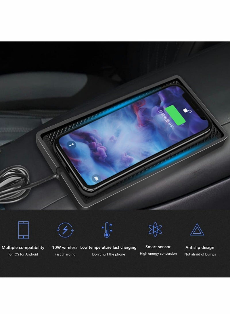 Captaintech Wireless Charger, Universal 10W Car Wireless Charger Antislip Cell Phone Fast Charging Pad Mat Holder Portable - Image 4
