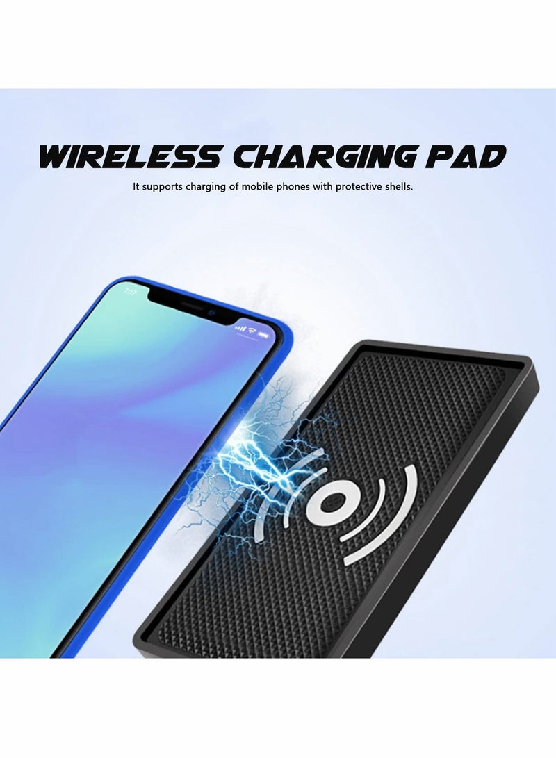 Captaintech Wireless Charger, Universal 10W Car Wireless Charger Antislip Cell Phone Fast Charging Pad Mat Holder Portable - Image 5