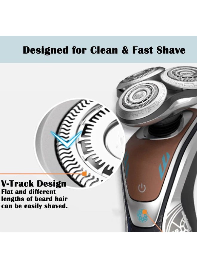 Suleto SH90/72 Replacement Heads Fit for Norelco Shavers, Compatible with Philips Norelco Electric Shavers Series 9000 Series 8000, SH90 Replacement Blades OEM for Razor Men Shavers, New Upgraded- 3 Pack - Image 3
