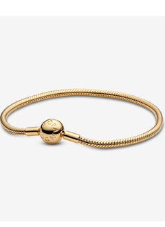 Pandora Violet Pandora Moments Snake Chain 14k Gold-plated Bracelet for Women 568748C00  - Image 1
