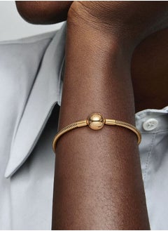 Pandora Violet Pandora Moments Snake Chain 14k Gold-plated Bracelet for Women 568748C00  - Image 3