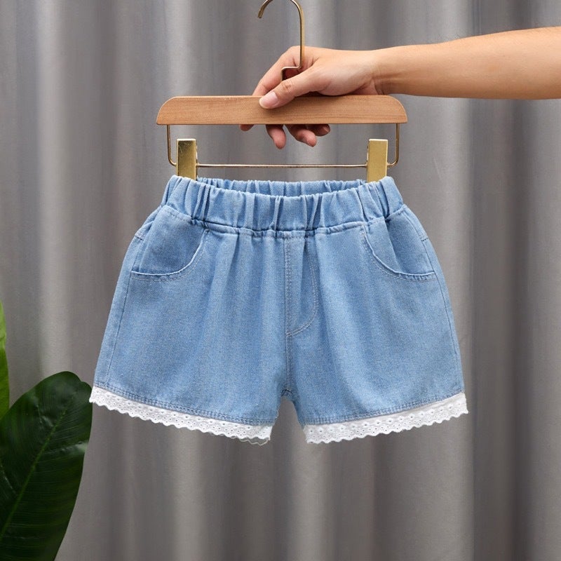 Children'S Denim Shorts Factory Girls' Casual Thin Pants Children'S Shorts Shorts - Image 4