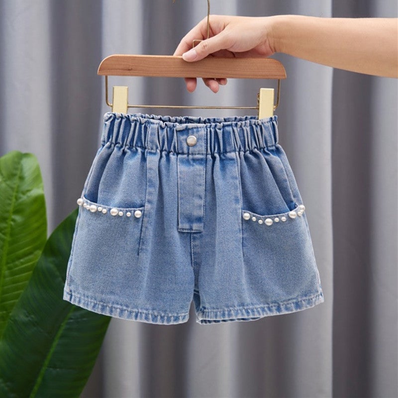 Children'S Denim Shorts Factory Girls' Casual Thin Pants Children'S Shorts Shorts - Image 3