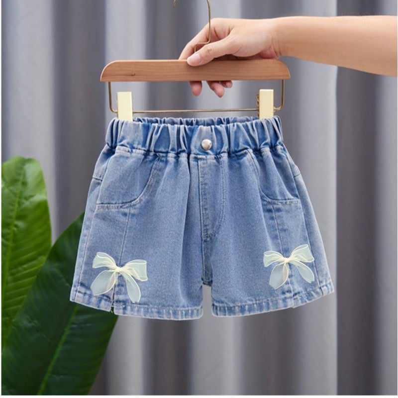 Children'S Denim Shorts Factory Girls' Casual Thin Pants Children'S Shorts Shorts - Image 2