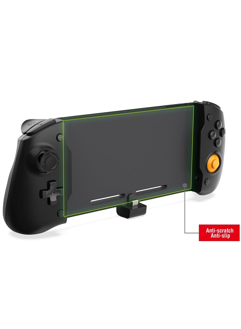 Switch Controller Grip Switch Handheld Mode Ergonomic Design with 6-Axis Gyro Double Motor Vibration and Screen Capture on Black - Image 4
