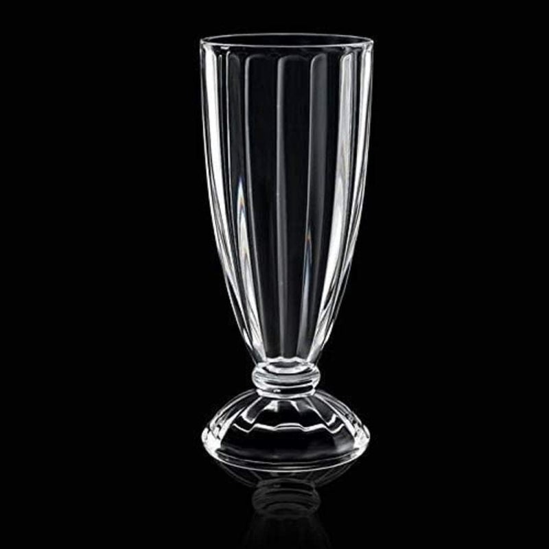 SHRUJA Falooda Artistry 360ml Glass Mug Set with Moulded Design Ideal for Juice and Falooda Delights Set of 2 for Double Enjoyment - Image 4