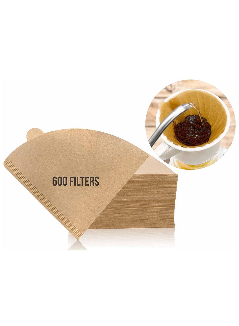 ميبرو مجموعة فلاتر ورقية للقهوة عدد 600 حبة مقاس 02 تكفي 1 الى 4  اكواب قهوة - Image 1