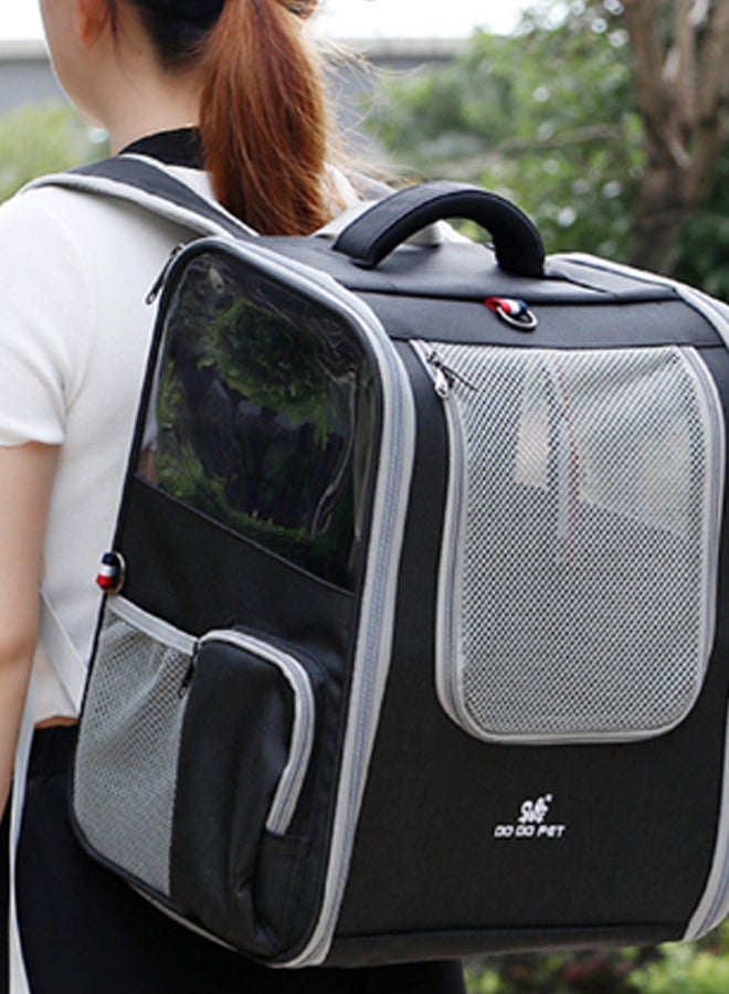 NIBEMINENT Pet Carrier Travel Backpack Black 41 x 8cm - Image 2