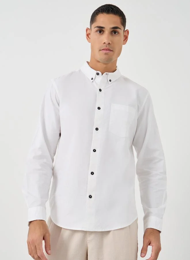 Styli Styli Button Down Collar Regular Fit Oxford Shirt