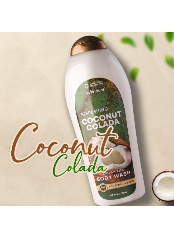 Refreshing Coconut Colada Creamy Feel Body Wash 650ML