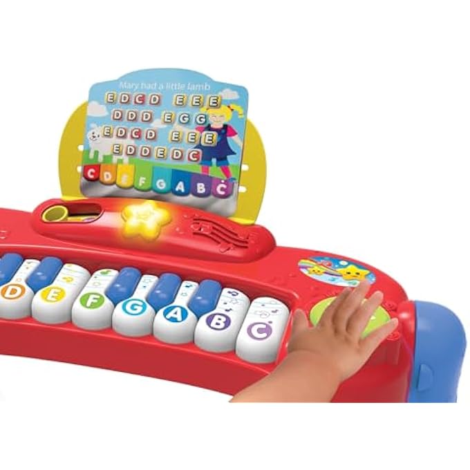 BABY MUSIC CENTER | LIGHT-UP MUSICAL ACTIVITY DESK WITH PIANO KEYS, INSTRUMENTS & LEARNING SONGS | EARLY LEARNING MUSIC STATION WITH INTERACTIVE LIGHTED KEYS & SOUNDS | INFANT 9+ MONTHS - Image 3